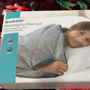 Brookstone Soft Gray Massaging Blanket